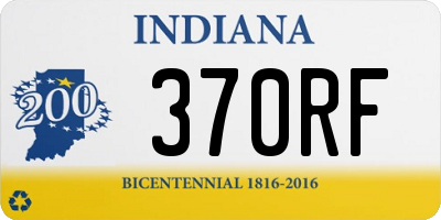 IN license plate 370RF