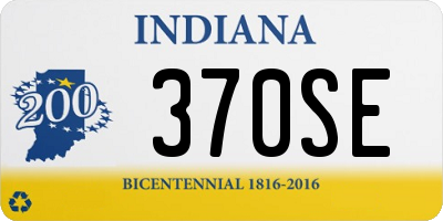 IN license plate 370SE