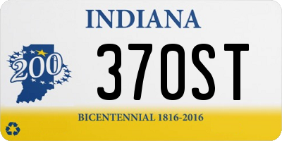 IN license plate 370ST