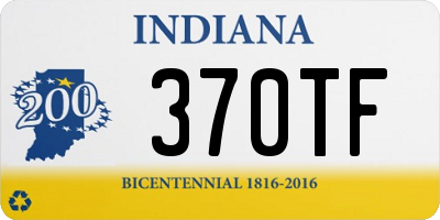 IN license plate 370TF