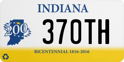 IN license plate 370TH