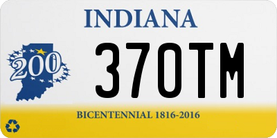 IN license plate 370TM