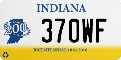 IN license plate 370WF