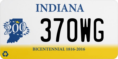 IN license plate 370WG