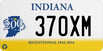 IN license plate 370XM