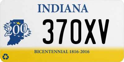 IN license plate 370XV