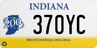 IN license plate 370YC