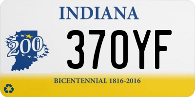 IN license plate 370YF