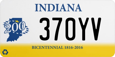 IN license plate 370YV