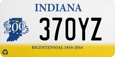 IN license plate 370YZ