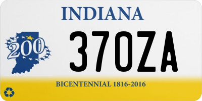 IN license plate 370ZA