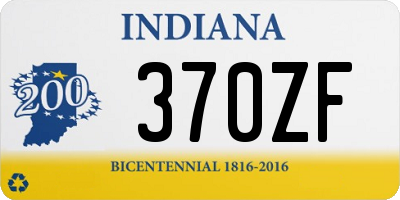 IN license plate 370ZF