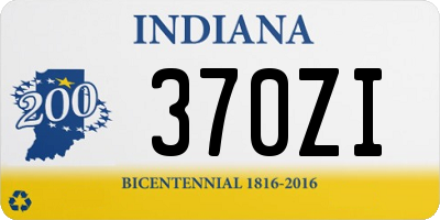 IN license plate 370ZI