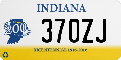 IN license plate 370ZJ