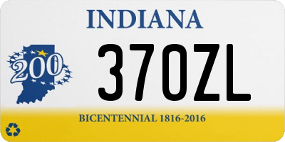 IN license plate 370ZL