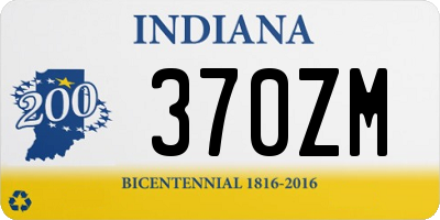 IN license plate 370ZM