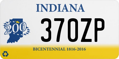 IN license plate 370ZP