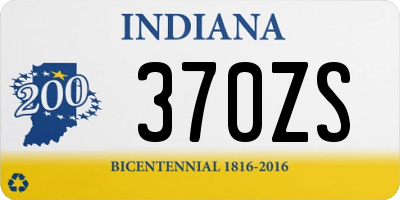 IN license plate 370ZS