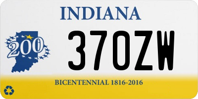 IN license plate 370ZW