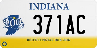 IN license plate 371AC