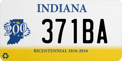 IN license plate 371BA