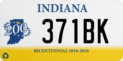 IN license plate 371BK