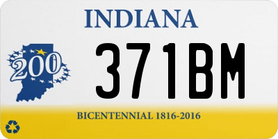 IN license plate 371BM