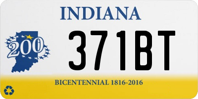 IN license plate 371BT