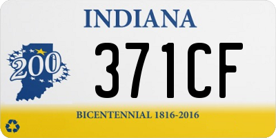 IN license plate 371CF