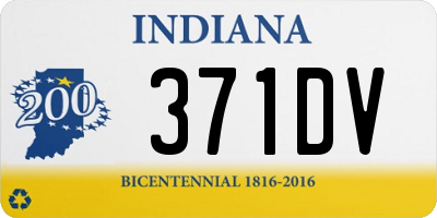 IN license plate 371DV