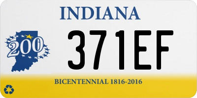 IN license plate 371EF