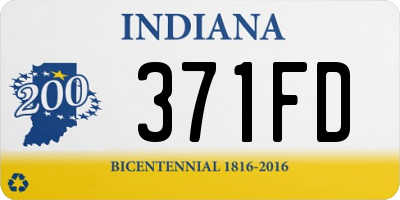 IN license plate 371FD