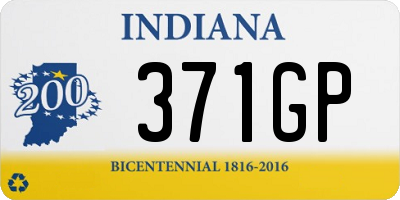 IN license plate 371GP