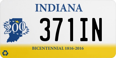 IN license plate 371IN