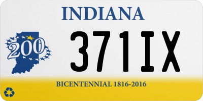 IN license plate 371IX