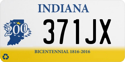 IN license plate 371JX