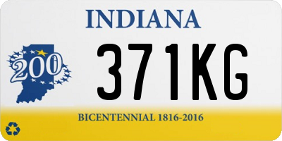 IN license plate 371KG