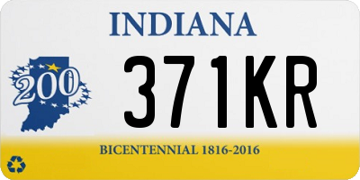 IN license plate 371KR