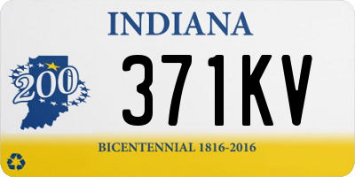 IN license plate 371KV