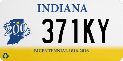 IN license plate 371KY