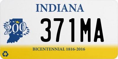 IN license plate 371MA