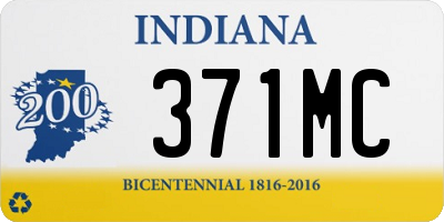 IN license plate 371MC