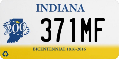 IN license plate 371MF