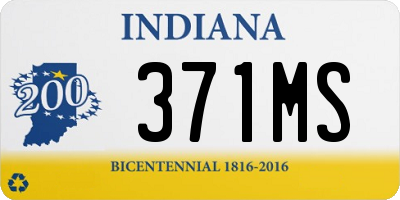 IN license plate 371MS