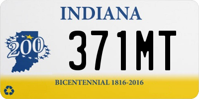 IN license plate 371MT