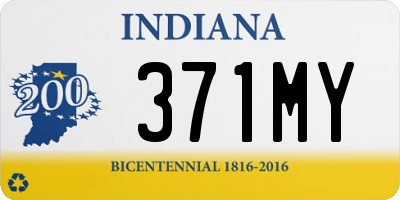 IN license plate 371MY