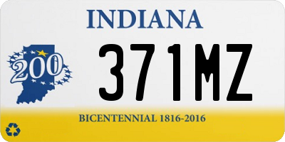 IN license plate 371MZ