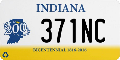 IN license plate 371NC