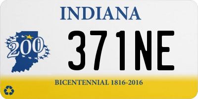 IN license plate 371NE