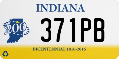 IN license plate 371PB